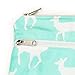 Logan + Lenora Wet + Dry Diaper Clutch - Carry Wipes, Diapers, Creams, Cloth Pads, Breast Pads, or Toiletries - Small Cloth Diaper Wet Bag with Dry Pocket - Made in USA - Waterproof (Mintwood)