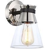 Artcraft Lighting Kanata - 1 Light Wall Sconce-9 Inches Tall and 6 Inches Wide-Black/Brushed Nickel Finish