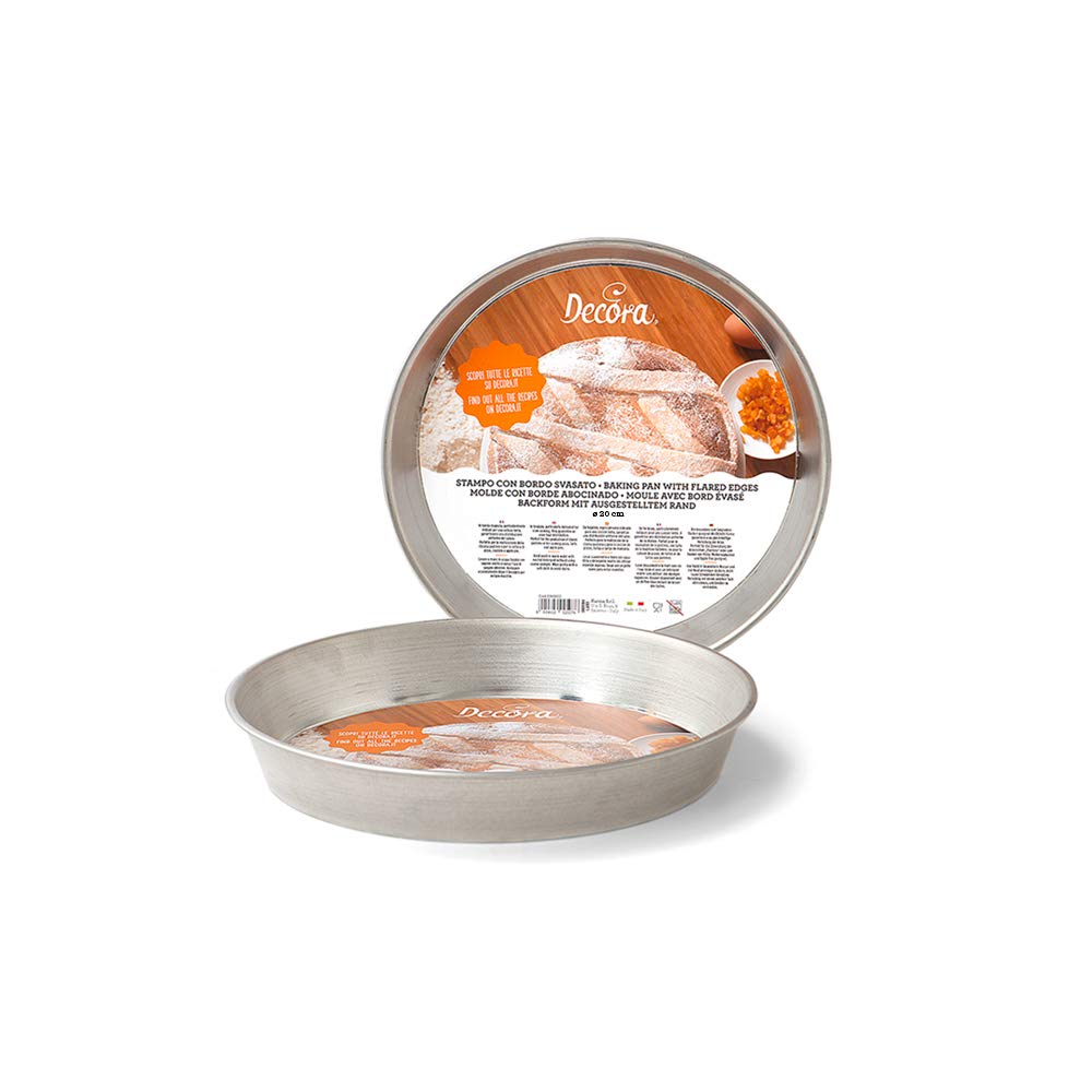 Decora 60820 Pastiera Pan, Tinplate, Silver, 21 x 22 x 3.7 cm