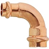Supply Giant QDSO5634 Copper 90 Degree Reducing Elbow, 3/4 in. x 1/2 in. Press- Small