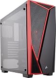 CORSAIR Carbide SPEC-04 Mid-Tower Gaming Case, Tempered Glass- Red