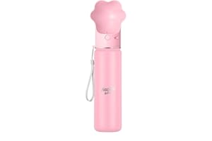 Waggle Bottle Stainless Steel Dog Travel Water Bottle, Vacuum Insulated Portable Dog Water Dispenser, Drink Cup and Snack Container On The Go, Outdoor Walking, Hiking, Travel (Pink, 22oz)