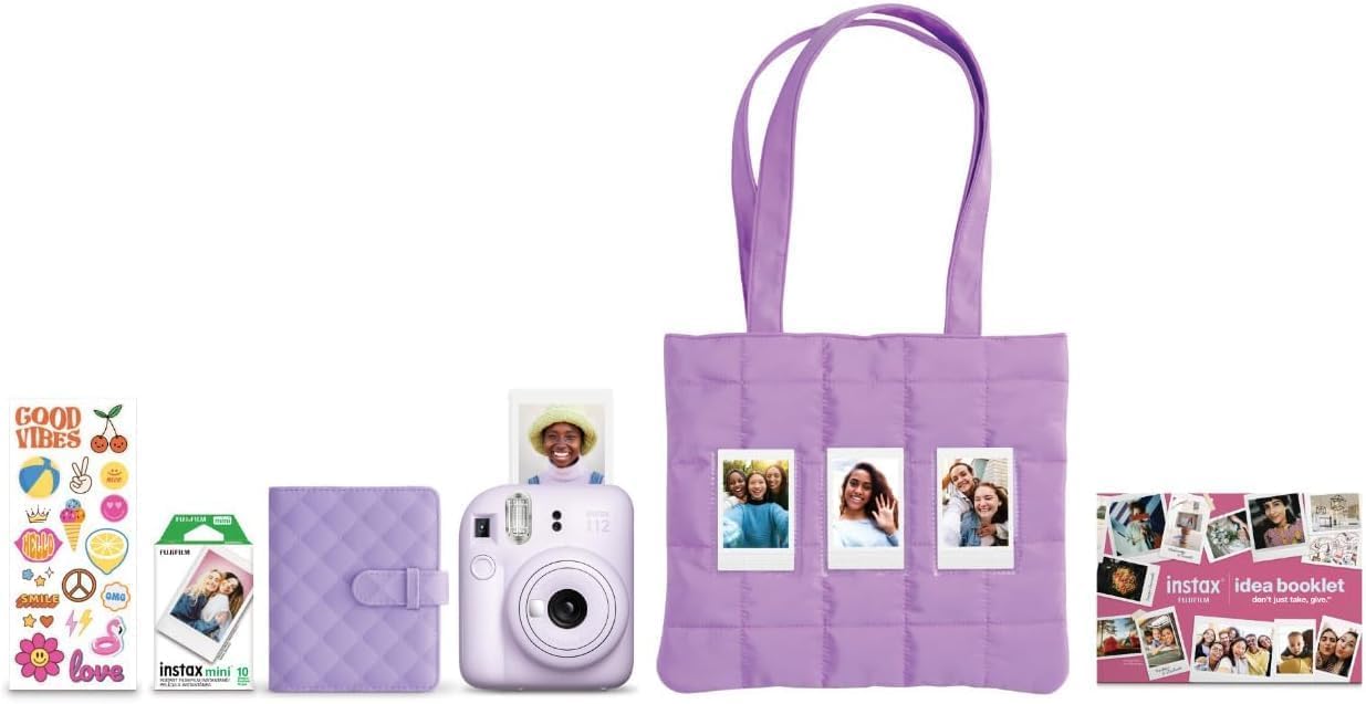 FUJIFILM Instax Mini 12 Holiday Bundle 2025 - Lilac Purple