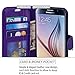 LK 2879905 PU Leather Flip Wallet Case with Card Slots & Stand for Galaxy S6 - Purple