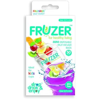 FRUZER Mini Disposable Fruit Infuser Bags, Clear, 50Ct Mini