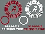 Alabama Crimson Tide Cornhole Decal Set - 6 Cornhole Decals Free Circles