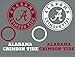 Alabama Crimson Tide Cornhole Decal Set - 6 Cornhole Decals Free Circles