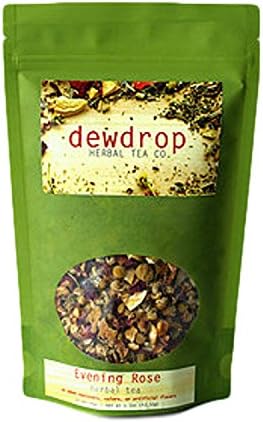 Dewdrop Loose Leaf Tea 1.95 oz - Evening Rose (Relaxing Tea for Sleep) Decaffeinated Herbal Tea