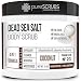 pureSCRUBS Premium Organic Body Scrub Set - Large 16oz COCONUT BODY SCRUB - Dead Sea Salt Infused Organic Essential Oils & Nutrients + FREE Wooden Spoon, Loofah & Mini Organic Exfoliating Bar Soap primary