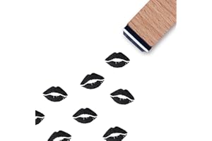 GUVSPTI Lips Rubber Stamp, 3/5 Inch Small Mini Love Stamp for Scrapbooking Card Making Planner