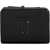 Marc Jacobs Women's The Utility Snapshot Tonal Crossbody Compact Wallet, Black, One Size