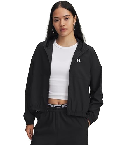 Under Armour Men's UA Stretch Woven Hooded Active Track Full Zip