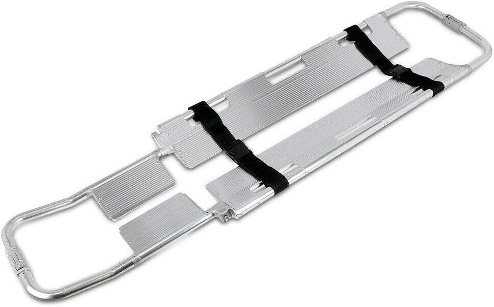 180kg / 390LB Capacity Aluminum Medical Lightweight Emergency Scoop Stretcher with Safety Belt