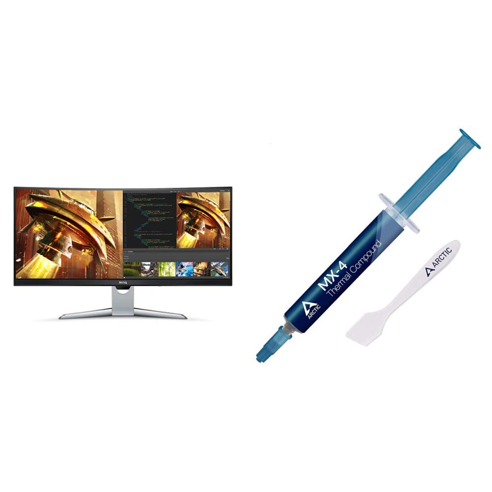 BenQ EX3501R Ultrawide Curved Gaming Monitor | 34 inch Class (35 Inch) & Arctic MX-4 - Thermal Compo