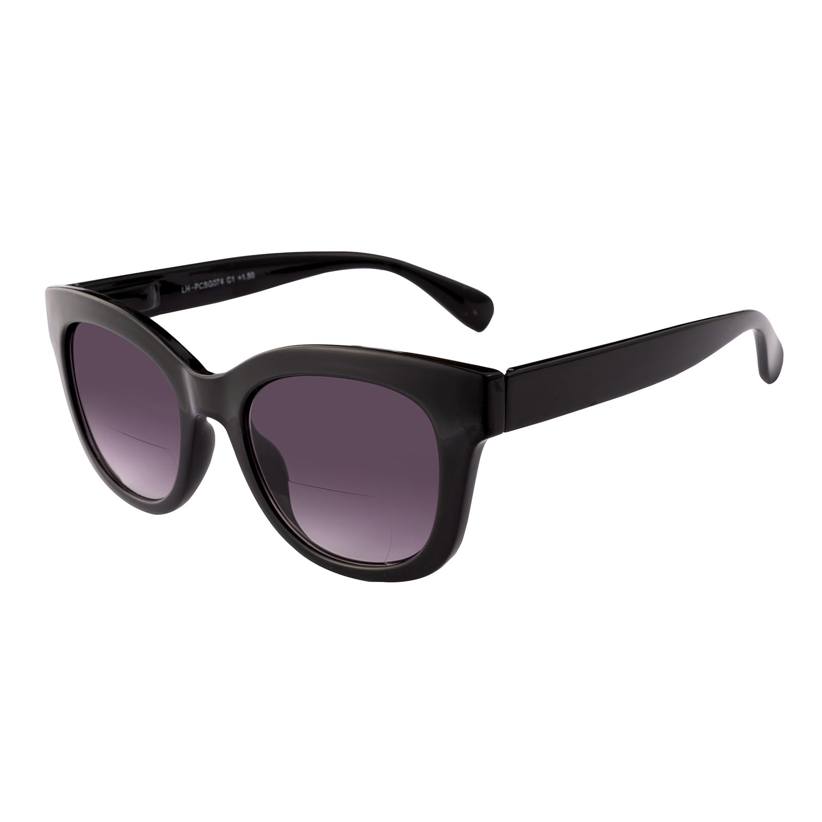 OKH Bifocal Sunglasses For Women Reading Sunglasses UV400 Protection Outdoor Sun Readers Glasses With Spring Hinge (Black,+2.5)