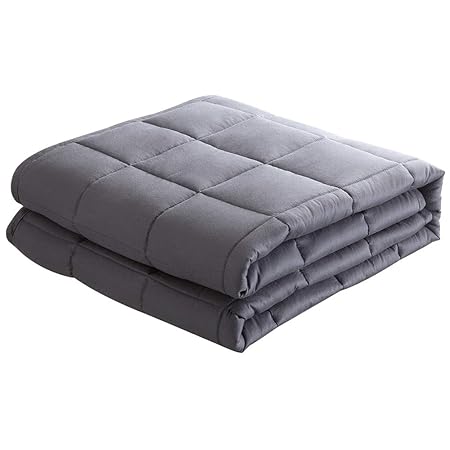 BUZIO gewichtete Decke (9 kg für 70-90 kg Personen, Queen Size) | Schwere Decke für Erwachsene | Organisches Baumwollmaterial