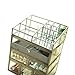 Hersoo Antique Spacious Mirror Glass Drawers/Brass Metal Cosmetic Makeup Storage/Jewelry Cube Organizer.Individually Use Non-Acrylic Display Dresser Vanity Tray