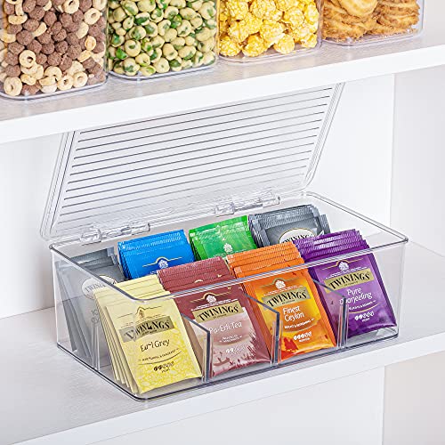 2 Pack Stackable Tea Bag Organizer, Vtopmart Plastic Storage Box for
