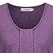 Lem&Hao Slimming Fitted Tunics for Women Summer Flattering Long Tops Casual Wear, Purple, Medium