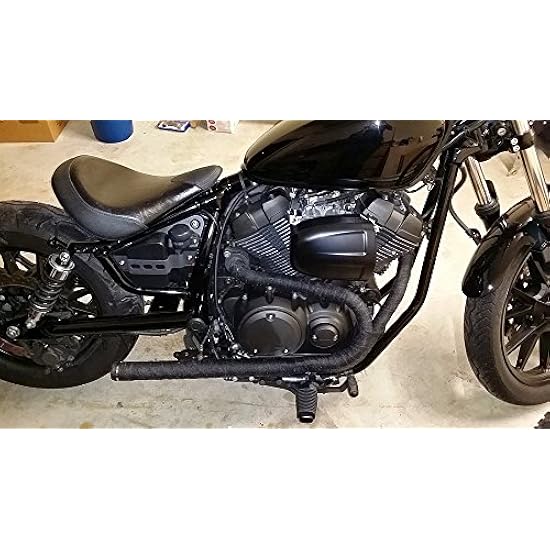 2"x50' Motorcycle Exhaust Heat Wrap Heat Shield Sleeve with Stainless