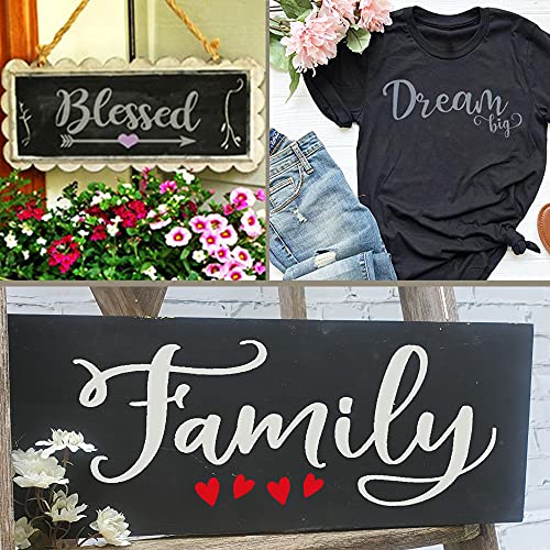 Stencils for Painting on Wood Reusable 6 Inspirational Word Stencils