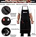 ROMANTICIST 9pc Griddle Accessories with 6.5in Extra Long Deluxe Non-Slip Handle - Premium Griddle Spatula Set in Carrying Bag for Flat Top Grill Hibachi - Perfect Grilling Gift on Birthday Wedding