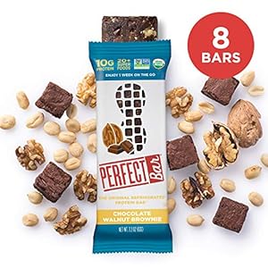 Image of Perfect Bar Original Refrigerated Protein Bar, Chocolate Walnut Brownie, Peanut Butter, 10g Whole Food Protein, Gluten Free, Dairy Free & Non-GMO, 2.2 Oz. Bars (8 Bars)