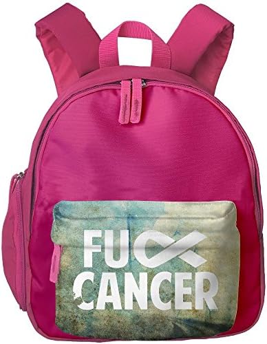 Toddler Kids Fuck Cancer Pre School Travel Camping Backpack Pink