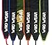 WOD Wear Wrist Wraps for Powerlifting, Strength Training, Bodybuilding, Cross Training, Olympic Weightlifting, Yoga Support - One Size Fits All (Gray/Black Stitch)