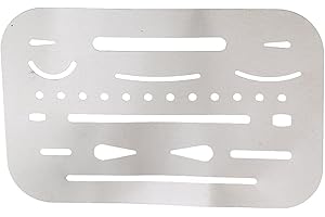 3.7''x2.4'' Erasing Shield, 26 Apertures Professional Letter Craft Drawing Drafting Tool for Mechanical Drawing Engineering D