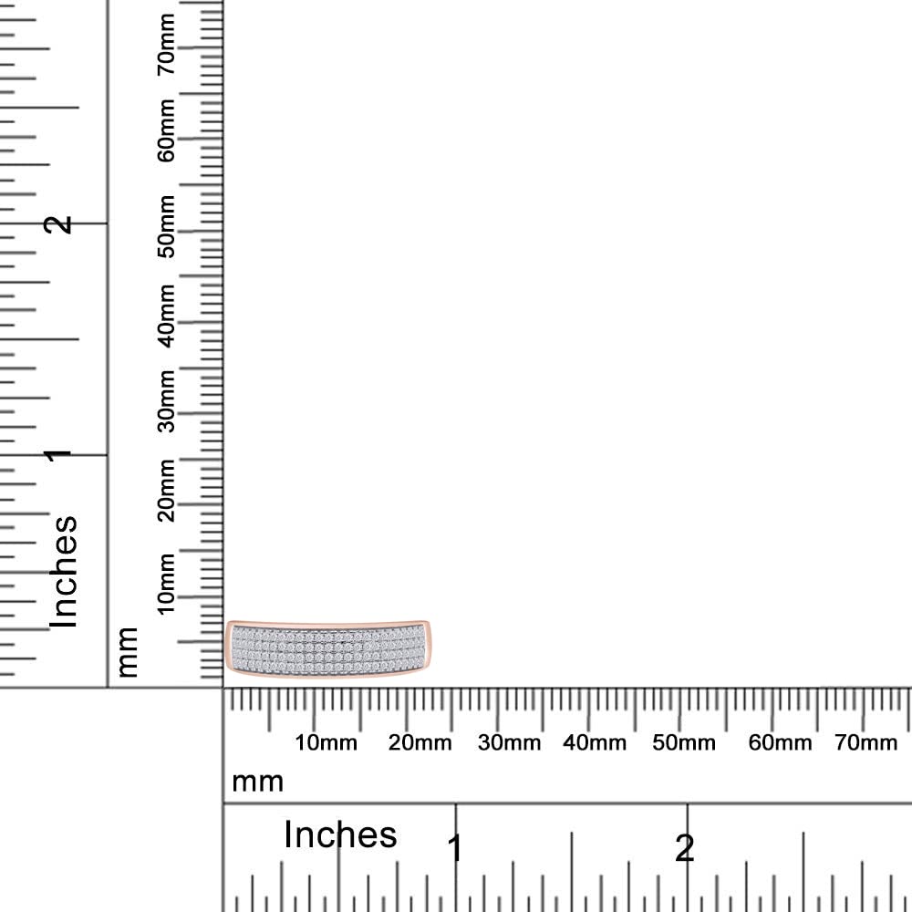 Men's Wedding Band Ring with Round Lab Created