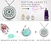 Aromatherapy Perfume Essential Oil Diffuser Necklace Locket Pendant Necklace with 6 Felt Pads (Flower Tatt)thumb 3