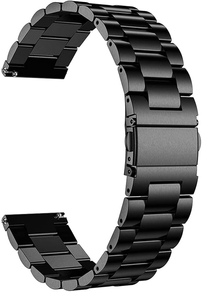JNCVXN Compatible with Galaxy Watch 40mm 41mm 42mm 44mm 45mm 46mm Smartwatch Bands, 20mm/22mm Metal Strap Replacement Wristband for Samsung Galaxy Watch 3/Active 2/Gear Sport/Gear S3 Frontier/Classic: Clothing