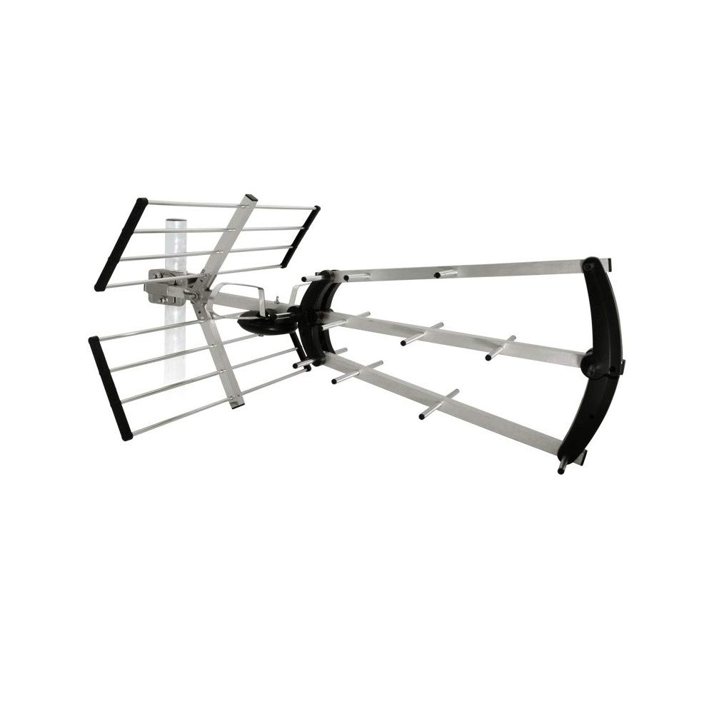 Metronic 415047 Antenne D'Extérieur Trinappe 20 Db - Filtre 4G - Uhf - Fiche F Compacte et Dépliable