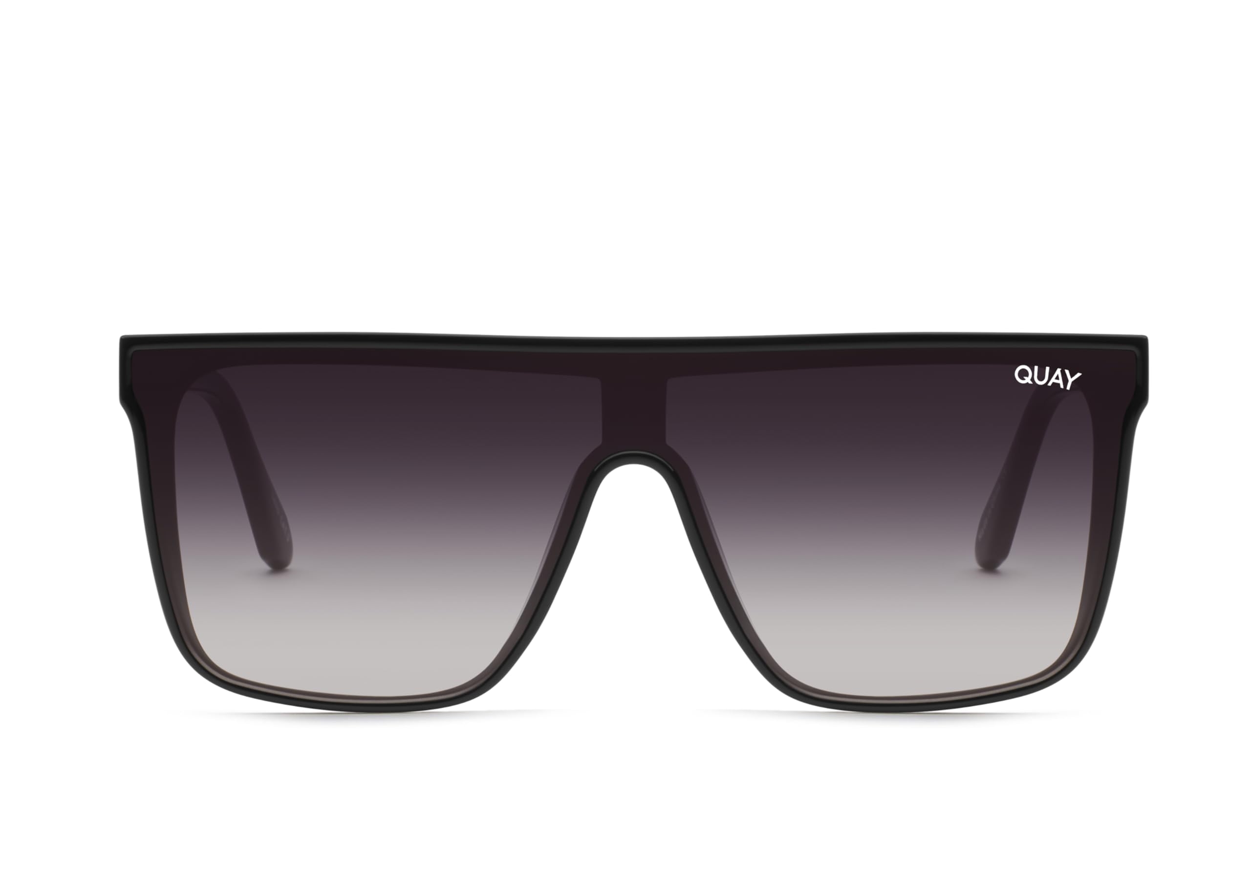 Quay – Sunglasses for Men & Women, Polarized Shield Lenses with UV Protection, Oversized Sunglasses (Nightfall Medium, Black)