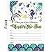 Rock Era Inc Mermaid Party Invitations for Kids - Pack of 25 Under The Sea Birthday Invites with Envelopes Tell Everyone About Your Girls or Boys Magical Party with These Invitation Postcards
