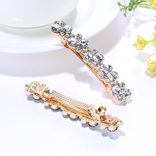 Bingo Point 1 Pcs Fashion Crystal Rhinestone Pearl Hairpins Girls Barrettes Hair Clip Clamp Jewelry Styling Tools Women Hair Accessories