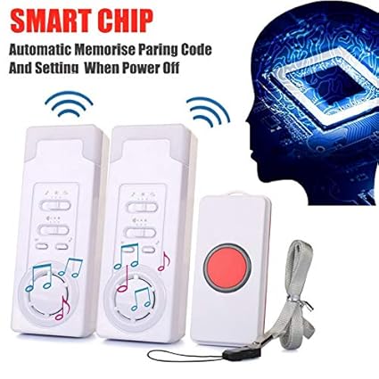 Alexsixs Patient Alert Alarm System Kit Wireless Alarm Emergency Pager Safety Elderly Monitors, Old People Security Pager, Home Safety Patient Alert Alarm System Wireless Alarm Emergency Call Button