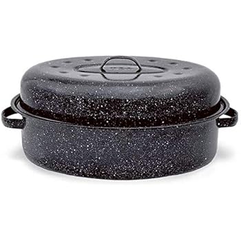 Granite Ware 0508-2 15-Inch Covered Oval Roaster, 15 inches, Black