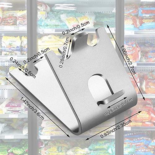 HK Freezer Shelf Clip, Fridge Cooler Shelf Support, Replacement Shelf Square Buckles Clips
