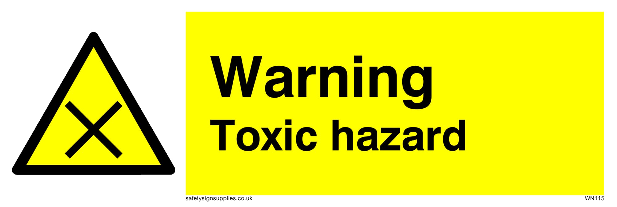 Pack of five - Toxic Hazard Sign - 150x50mm - L15