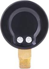 Hilitand Pressure Gauge 0-60psi 0-4bar 1/4" NPT Bottom Mount Metal Case view 6