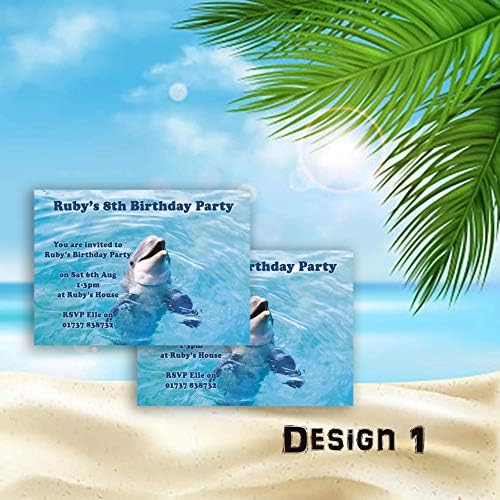 Personalised Dolphin Party Invitations | Childrens Swimming Party