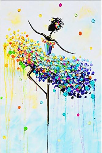 Mobicus 5D DIY Diamond Painting,by Number Kits Crafts & Sewing Cross Stitch，Wall Stickers for Living Room Decoration,Dance(12X18inch/30X45CM)