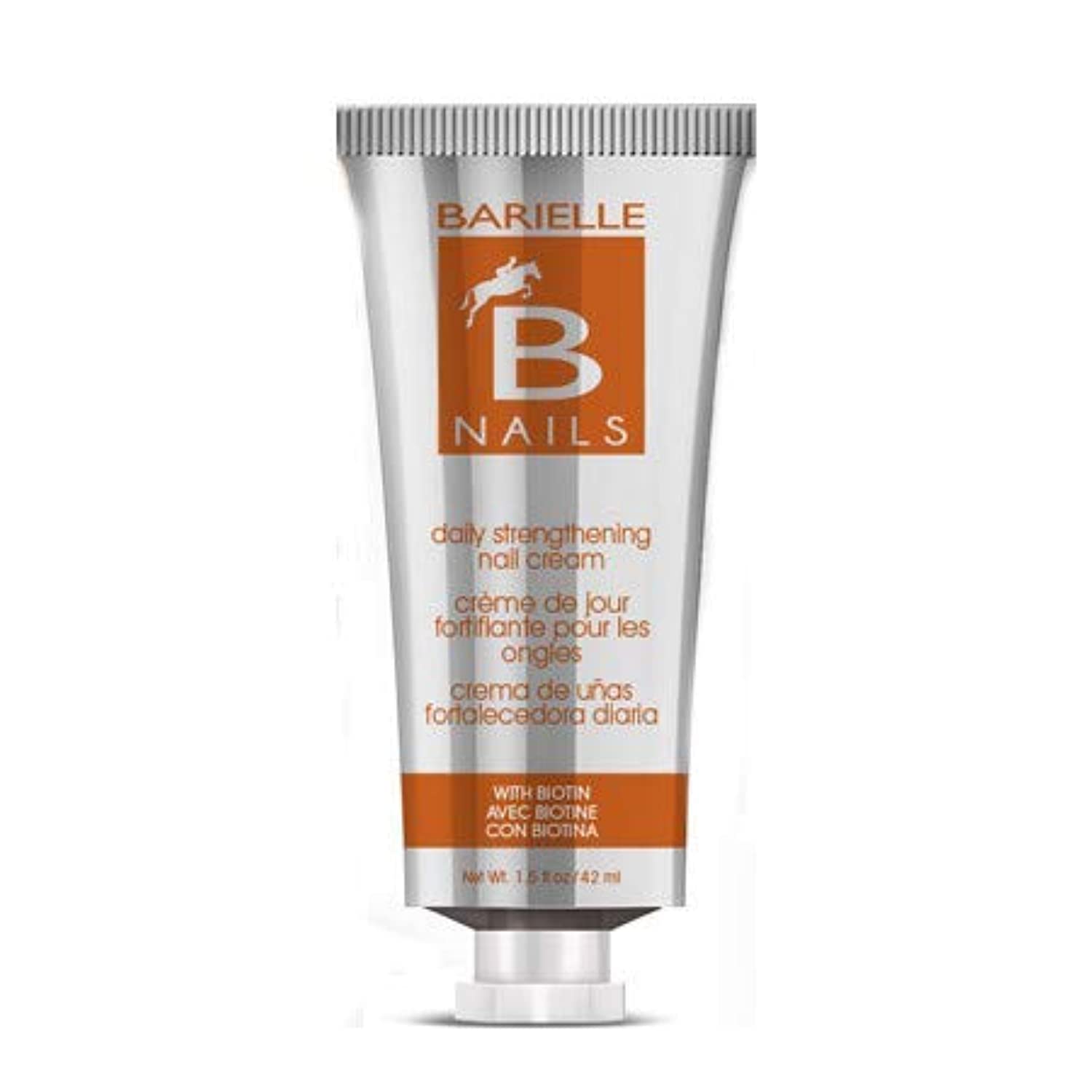 Photo 1 of Barielle Nails Daily Strengthening Nail Cream with Biotin 1.5 Ounce - for Splitting, Brittle, Ridged, Breaking, Soft and Damaged Nails, Leaves Nails Strong, Healthy and Revitalized