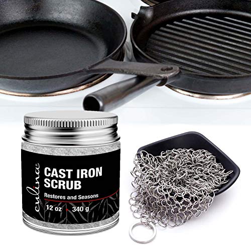 Culina Cast Iron Cleaning & Restoring Scrub & Stainless Steel Scrub