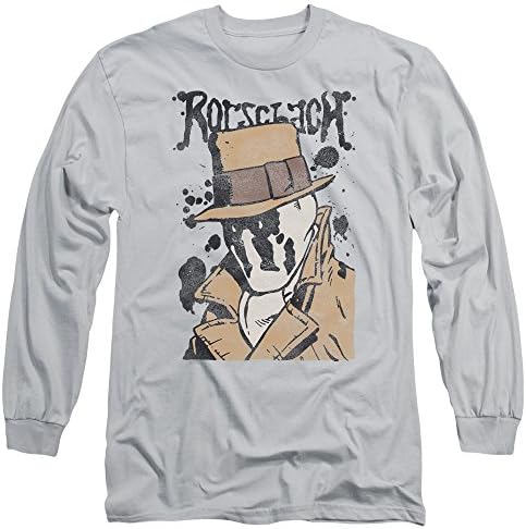 The Watchmen Splatter Mens Long Sleeve Shirt Silver XL