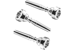 Trumpet Mouthpiece Set, 3C 5C 7C Sizes, 3-Piece Brass Accessories for Musicians