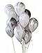 AnnoDeel 50pcs 12inch Marble Latex Balloons, Black White Grey Rainbow Marble Balloons for Wedding Baby Birthday Party Balloon Decorations