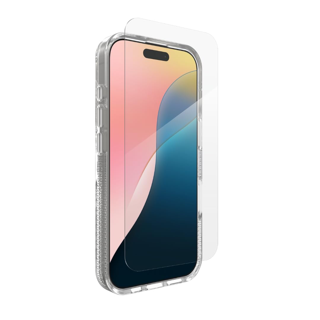 ZAGG Luxe Snap & Glass 360 Graphene-Reinforced Case with Tempered Glass Screen Protector for iPhone 16 Pro Max [6.9-Inch], MagSafe Compatible, Anti-Yellowing, Shockproof (Transparent)